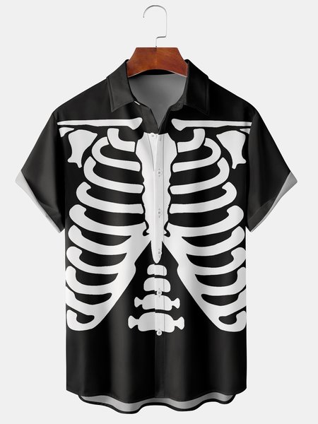Men's Halloween Print Short Sleeve Hawaiian Shirt with Chest Pocket, Black, Short Sleeve Shirts
Men's Halloween Print Short Sleeve Hawaiian Shirt with Chest Pocket, Black, Short Sleeve Shirts