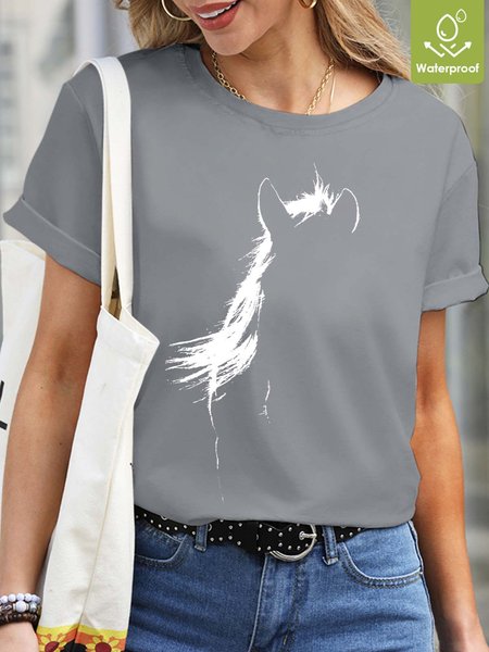 Women Animal Light Waterproof Oilproof Stainproof Fabric Casual T-Shirt, Gray, T-shirts
Women Animal Light Waterproof Oilproof Stainproof Fabric Casual T-Shirt, Gray, T-shirts