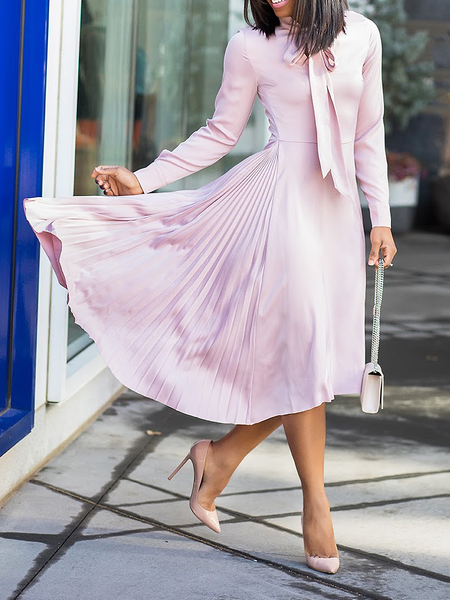 Autumn X-Line Long sleeve Stand Collar Elegant Commuting Dresses, Lavender, Midi Dresses
Autumn X-Line Long sleeve Stand Collar Elegant Commuting Dresses, Lavender, Midi Dresses