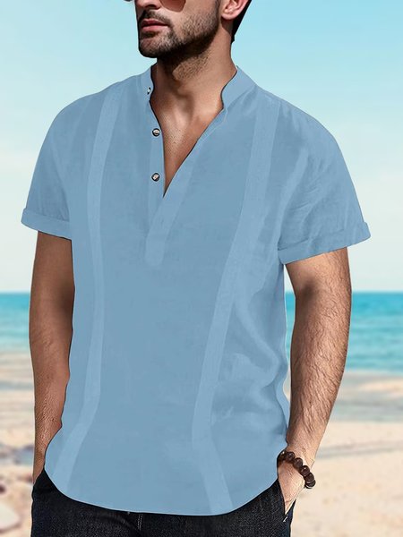 Men's Cotton Linen Comfortable Casual Solid Color Shirt, Blue, Shirts & Blouse
Men's Cotton Linen Comfortable Casual Solid Color Shirt, Blue, Shirts & Blouse