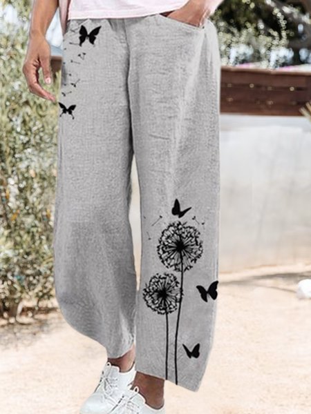 Casual Dandelion Casual Pants, Gray, Pants