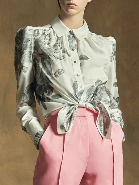 Shirt Collar Urban Loose Floral Long Sleeve Blouse, Black-white, Blouses and Shirts
Shirt Collar Urban Loose Floral Long Sleeve Blouse, Black-white, Blouses and Shirts