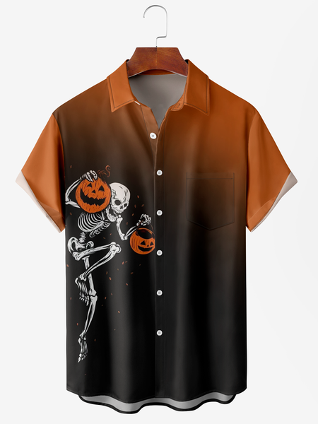 Men's Halloween Skull Print Moisture Wicking Fabric Fashion Lapel Short Sleeve Shirts, Black, Short Sleeve Shirts
Men's Halloween Skull Print Moisture Wicking Fabric Fashion Lapel Short Sleeve Shirts, Black, Short Sleeve Shirts