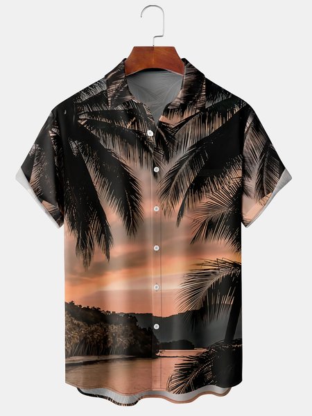 Mens Sunset Coconut tree Print Front Buttons Soft Breathable Chest Pocket Casual Hawaiian Shirts, Orange, Short Sleeve Shirts
Mens Sunset Coconut tree Print Front Buttons Soft Breathable Chest Pocket Casual Hawaiian Shirts, Orange, Short Sleeve Shirts