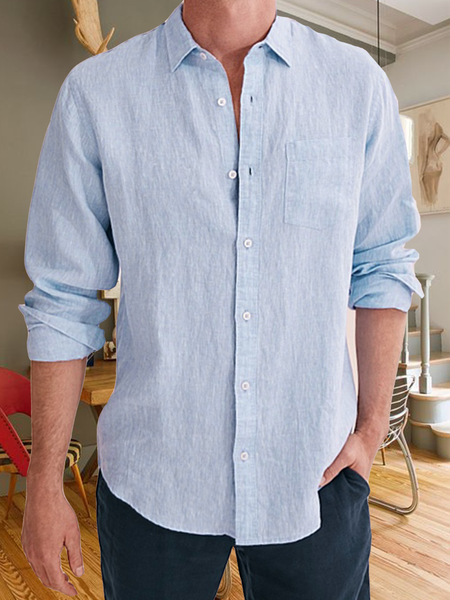 Cotton and Linen Style American Solid Color Basic Versatile Linen Shirt, As picture, Long Sleeve Shirts
Cotton and Linen Style American Solid Color Basic Versatile Linen Shirt, As picture, Long Sleeve Shirts
