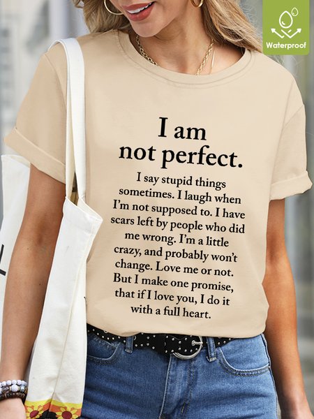 Women Funny Graphic I Am Not Perfect I Say Stupid Things Sometimes Waterproof Oilproof And Stainproof Fabric T-Shirt, Khaki, T-shirts
Women Funny Graphic I Am Not Perfect I Say Stupid Things Sometimes Waterproof Oilproof And Stainproof Fabric T-Shirt, Khaki, T-shirts