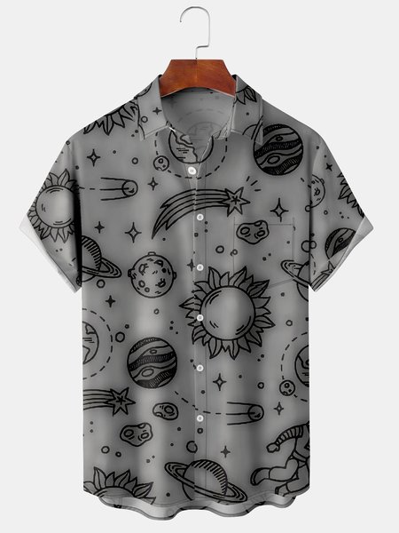 Men's Line Cosmic Print Casual Breathable Hawaiian Short Sleeve Shirt, Gray, Short Sleeve Shirts
Men's Line Cosmic Print Casual Breathable Hawaiian Short Sleeve Shirt, Gray, Short Sleeve Shirts
