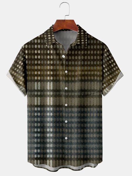 Mens Retro Plain Print Front Buttons Soft Breathable Chest Pocket Casual Hawaiian Shirts, Brown, Short Sleeve Shirts
Mens Retro Plain Print Front Buttons Soft Breathable Chest Pocket Casual Hawaiian Shirts, Brown, Short Sleeve Shirts