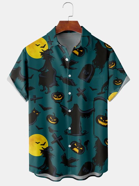 Men's Halloween Witch Print Casual Breathable Hawaiian Short Sleeve Shirt, Green, Short Sleeve Shirts
Men's Halloween Witch Print Casual Breathable Hawaiian Short Sleeve Shirt, Green, Short Sleeve Shirts