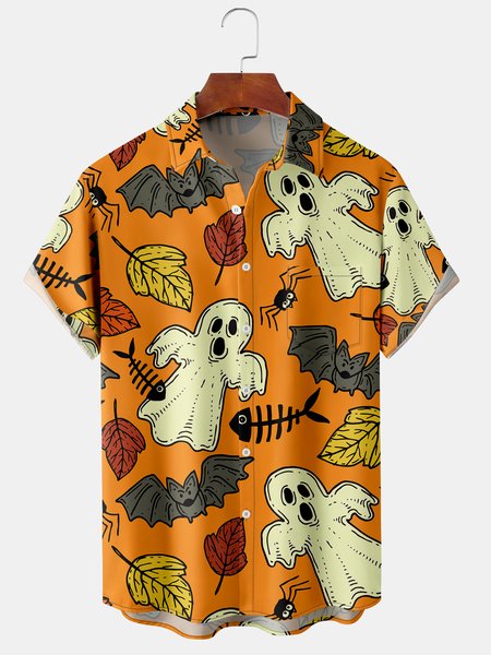 Men's Halloween Ghost Print Casual Breathable Hawaiian Short Sleeve Shirt, Yellow, Short Sleeve Shirts
Men's Halloween Ghost Print Casual Breathable Hawaiian Short Sleeve Shirt, Yellow, Short Sleeve Shirts
