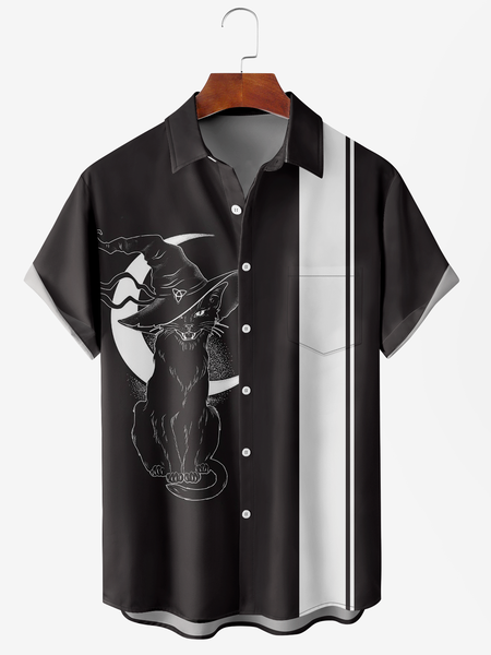 Men's Halloween Skull Print Moisture Wicking Fabric Fashion Lapel Short Sleeve Shirts, Black, Short Sleeve Shirts
Men's Halloween Skull Print Moisture Wicking Fabric Fashion Lapel Short Sleeve Shirts, Black, Short Sleeve Shirts