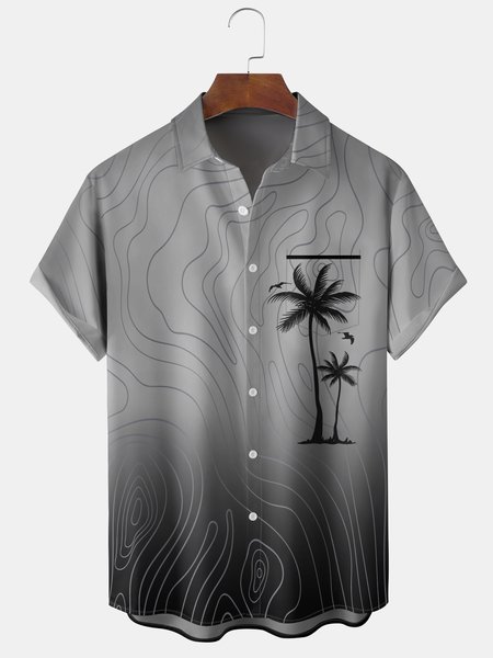 Men's New Gradient Coconut Tree Print Casual Breathable Hawaiian Short Sleeve Shirt, Gray, Short Sleeve Shirts
Men's New Gradient Coconut Tree Print Casual Breathable Hawaiian Short Sleeve Shirt, Gray, Short Sleeve Shirts