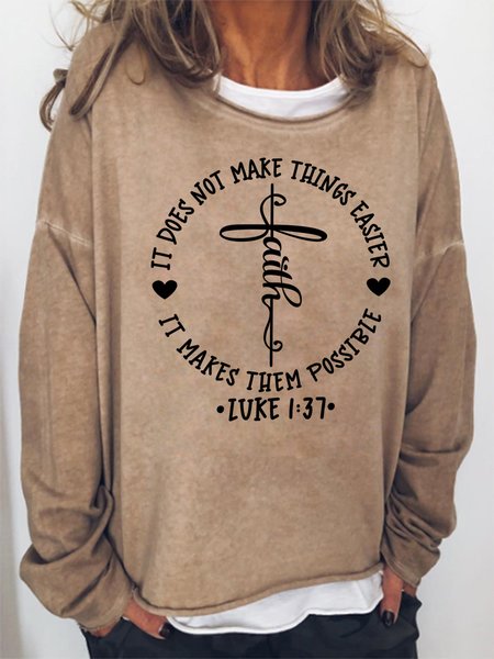 Faith It Does Not Make Things Easier It Makes Them Possible Women's Sweatshirt, Light brown, Hoodies&Sweatshirts
Faith It Does Not Make Things Easier It Makes Them Possible Women's Sweatshirt, Light brown, Hoodies&Sweatshirts