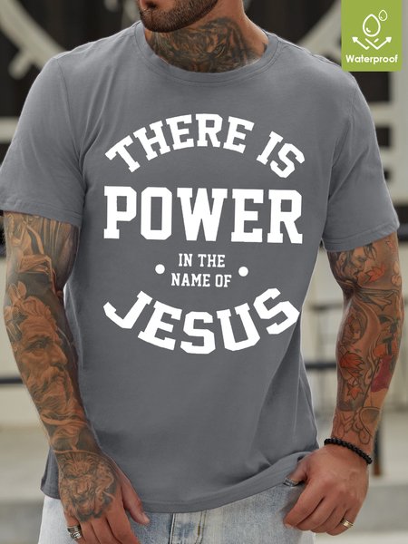 Men Crew Neck JesusText Letters Casual Waterproof Oilproof And Stainproof FabricT-Shirt, Light gray, T-shirts
Men Crew Neck JesusText Letters Casual Waterproof Oilproof And Stainproof FabricT-Shirt, Light gray, T-shirts