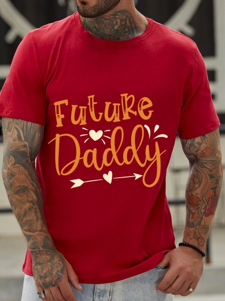 Future Daddy Men`s T-Shirt, Red, T-shirts