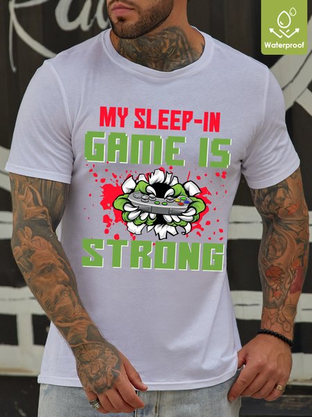 Text Letters Loose Casual Waterproof Oilproof And Stainproof Fabric T-Shirt, White, T-shirts
Text Letters Loose Casual Waterproof Oilproof And Stainproof Fabric T-Shirt, White, T-shirts