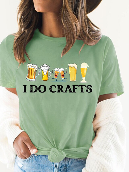 Casual Summer Text Letters Daily Short sleeve Regular H-Line Regular 168cm T-shirt for Women, Green, T-Shirts
Casual Summer Text Letters Daily Short sleeve Regular H-Line Regular 168cm T-shirt for Women, Green, T-Shirts