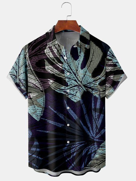 Men's Art Palm Leaf Print Casual Breathable Hawaiian Short Sleeve Shirt, As picture, Short Sleeve Shirts
Men's Art Palm Leaf Print Casual Breathable Hawaiian Short Sleeve Shirt, As picture, Short Sleeve Shirts