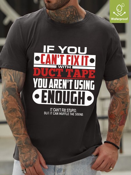 Men Funny Not Enough Duct Tape It Can't Fix Stupid But It Can Muffle the Sound Waterproof Oilproof And Stainproof Fabric T-Shirt, Deep gray, T-shirts
Men Funny Not Enough Duct Tape It Can't Fix Stupid But It Can Muffle the Sound Waterproof Oilproof And Stainproof Fabric T-Shirt, Deep gray, T-shirts