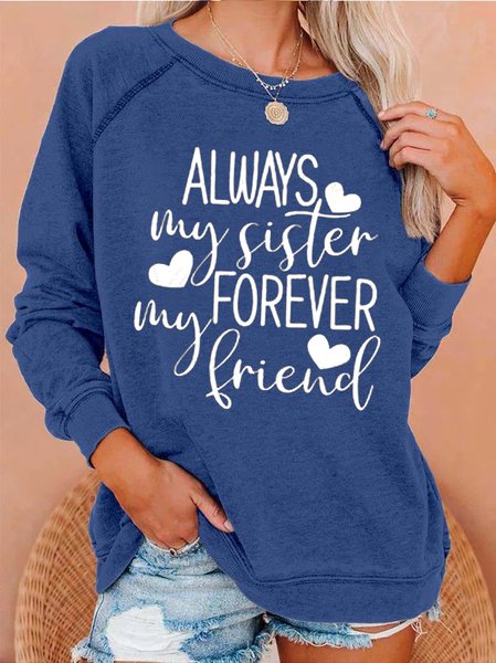 Sister Raglan Sleeve Loose Crew Neck Casual Sweatshirts, Blue, Sweatshirts & Hoodies
Sister Raglan Sleeve Loose Crew Neck Casual Sweatshirts, Blue, Sweatshirts & Hoodies