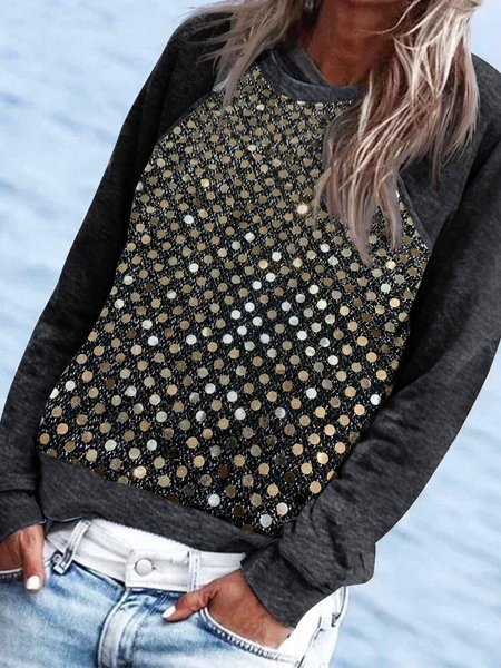 Plain loose patchwork Sequin Sweater plus Size, Deep gray, Sweatshirts & Hoodies
Plain loose patchwork Sequin Sweater plus Size, Deep gray, Sweatshirts & Hoodies