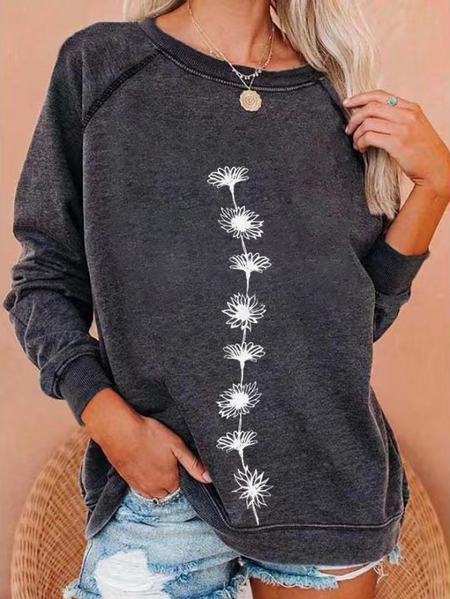 Women Casual Floral Autumn Micro-Elasticity Daily Loose Long sleeve Crew Neck Regular Sweatshirts, Gray, Hoodies & Sweatshirts
Women Casual Floral Autumn Micro-Elasticity Daily Loose Long sleeve Crew Neck Regular Sweatshirts, Gray, Hoodies & Sweatshirts