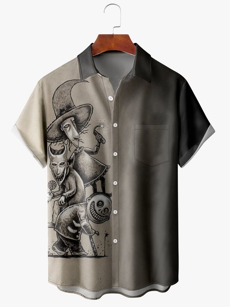 Men's Halloween Pumpkin Print Fashion Lapel Short Sleeve Hawaiian Shirt, Gray, Short Sleeve Shirts
Men's Halloween Pumpkin Print Fashion Lapel Short Sleeve Hawaiian Shirt, Gray, Short Sleeve Shirts
