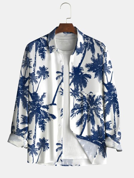 Men's Coconut Tree Floral Print Fashion Lapel Long Sleeve Hawaiian Shirt, White, Long Sleeve Shirts
Men's Coconut Tree Floral Print Fashion Lapel Long Sleeve Hawaiian Shirt, White, Long Sleeve Shirts