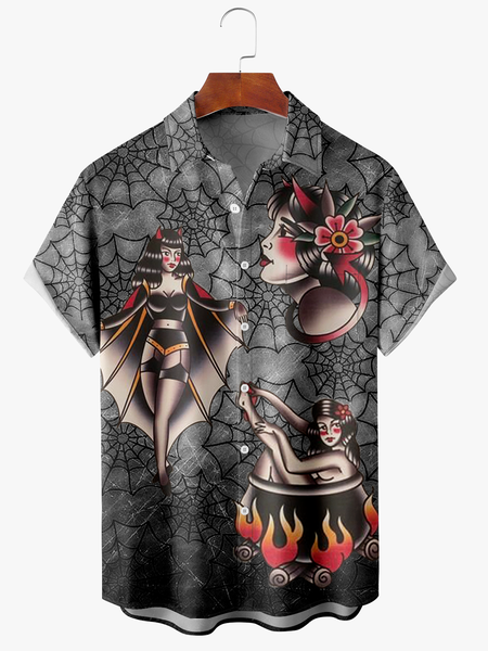 Men's Halloween Pumpkin Print Fashion Lapel Short Sleeve Hawaiian Shirt, Gray, Short Sleeve Shirts
Men's Halloween Pumpkin Print Fashion Lapel Short Sleeve Hawaiian Shirt, Gray, Short Sleeve Shirts