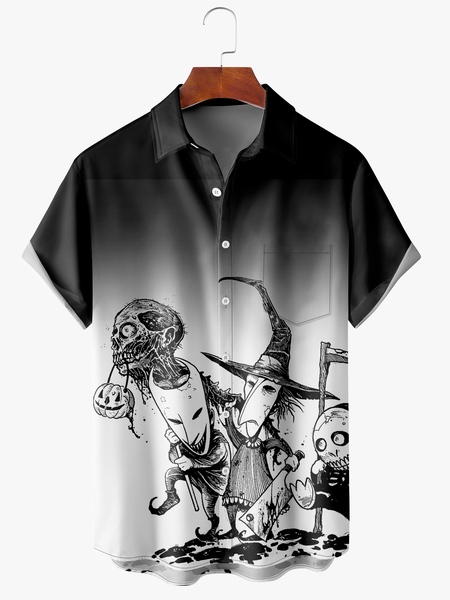 Men's Halloween Print Fashion Lapel Short Sleeve Hawaiian Shirt, Black, Short Sleeve Shirts
Men's Halloween Print Fashion Lapel Short Sleeve Hawaiian Shirt, Black, Short Sleeve Shirts