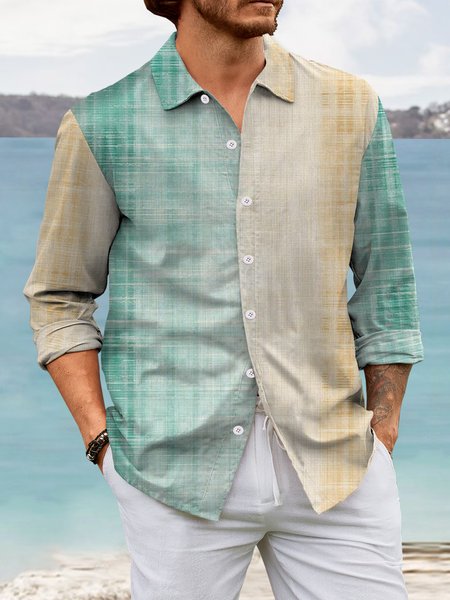Cotton Linen Geometric Print Casual Long Sleeve Shirt, As picture, Long Sleeve Shirts
Cotton Linen Geometric Print Casual Long Sleeve Shirt, As picture, Long Sleeve Shirts