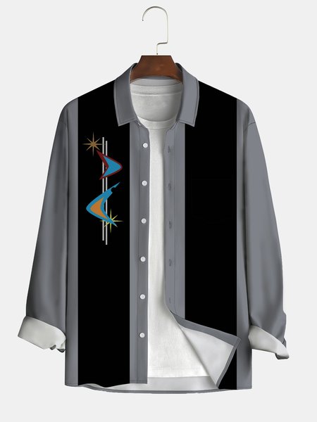 Men's Hawaiian Art Geometric Print Casual Breathable Long Sleeve Pocket Shirt, Gray, Long Sleeve Shirts
Men's Hawaiian Art Geometric Print Casual Breathable Long Sleeve Pocket Shirt, Gray, Long Sleeve Shirts