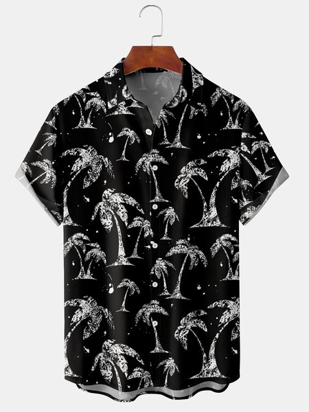 Men's Coconut Tree Print Casual Breathable Hawaiian Short Sleeve Shirt, Black, Short Sleeve Shirts
Men's Coconut Tree Print Casual Breathable Hawaiian Short Sleeve Shirt, Black, Short Sleeve Shirts