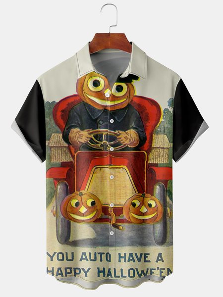 Men's Halloween Pumpkin Graphic Print Short Sleeve Shirt, Black, Short Sleeve Shirts
Men's Halloween Pumpkin Graphic Print Short Sleeve Shirt, Black, Short Sleeve Shirts
