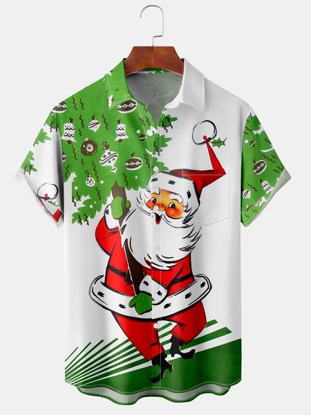Men's Christmas Print Casual Breathable Hawaiian Short Sleeve Shirt, Green, Short Sleeve Shirts
Men's Christmas Print Casual Breathable Hawaiian Short Sleeve Shirt, Green, Short Sleeve Shirts