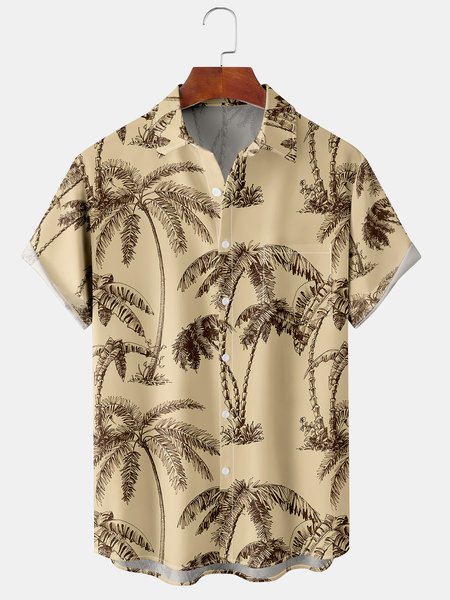 Men's Coconut Tree Print Casual Breathable Hawaiian Short Sleeve Shirt, Khaki, Short Sleeve Shirts
Men's Coconut Tree Print Casual Breathable Hawaiian Short Sleeve Shirt, Khaki, Short Sleeve Shirts