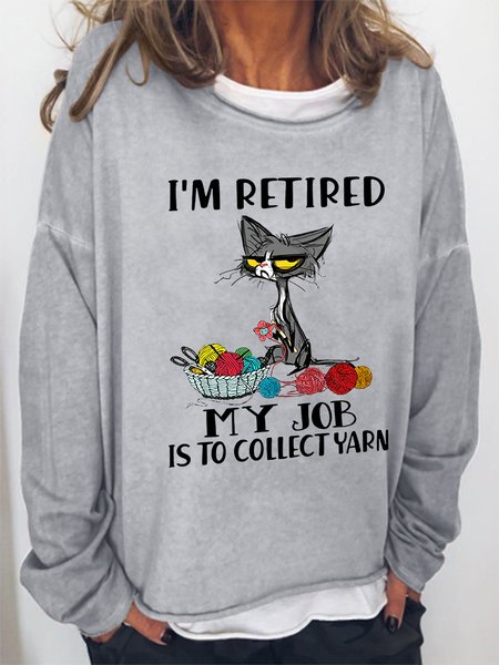 Women Funny Graphic I’M Retired My Job Is To Collect Yarn Black Cat Sweatshirts, Gray, Hoodies&Sweatshirts
Women Funny Graphic I’M Retired My Job Is To Collect Yarn Black Cat Sweatshirts, Gray, Hoodies&Sweatshirts