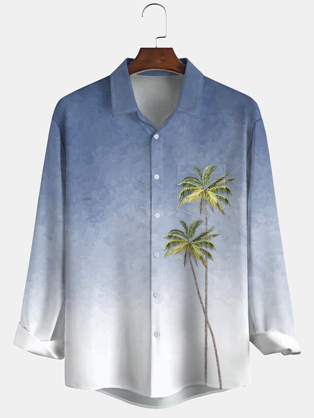 Men's Gradient Coconut Tree Print Casual Breathable Hawaiian Long Sleeve Shirt, Blue, Long Sleeve Shirts
Men's Gradient Coconut Tree Print Casual Breathable Hawaiian Long Sleeve Shirt, Blue, Long Sleeve Shirts