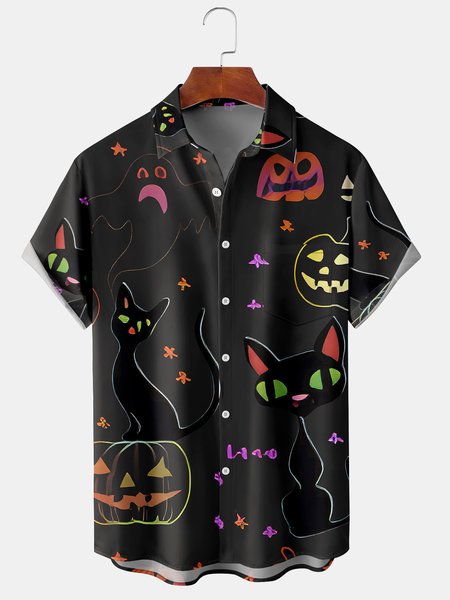 Mens Casual halloween Print Front Buttons Soft Breathable Chest Pocket Casual Hawaiian Shirts, Black, Men's Floral shirt
Mens Casual halloween Print Front Buttons Soft Breathable Chest Pocket Casual Hawaiian Shirts, Black, Men's Floral shirt