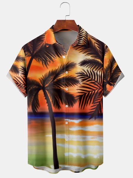 Men's Casual Landscape Botanical Print Front Button Soft Breathable Chest Pocket Casual Hawaiian Shirt, Orange red, Men's Floral shirt
Men's Casual Landscape Botanical Print Front Button Soft Breathable Chest Pocket Casual Hawaiian Shirt, Orange red, Men's Floral shirt