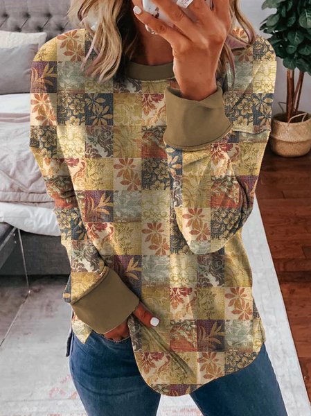 Ethnic Design Round Neck Pullover Knit Sweatshirt, Khaki, Sweatshirts & Hoodies
Ethnic Design Round Neck Pullover Knit Sweatshirt, Khaki, Sweatshirts & Hoodies