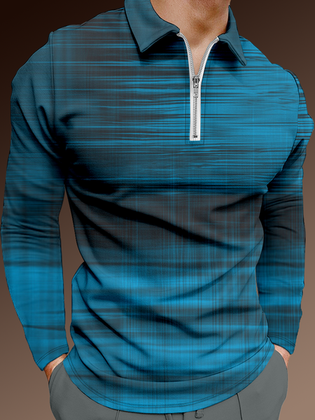 Casual Art Collection Gradient Abstract Striped Element Pattern Lapel Long Sleeve Polo Print Top, Blue, Men's t-shirts
Casual Art Collection Gradient Abstract Striped Element Pattern Lapel Long Sleeve Polo Print Top, Blue, Men's t-shirts