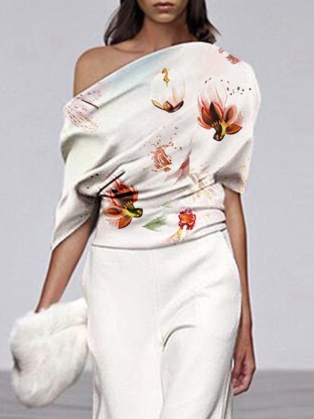 Women Floral Autumn Urban Regular Fit Jersey 1 * Top Asymmetrical Regular Regular Blouse, White, Blouses and Shirts
Women Floral Autumn Urban Regular Fit Jersey 1 * Top Asymmetrical Regular Regular Blouse, White, Blouses and Shirts