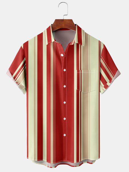 Men's Art Geometric Stripe Print Casual Breathable Short Sleeve Shirt, Red, Short Sleeve Shirts
Men's Art Geometric Stripe Print Casual Breathable Short Sleeve Shirt, Red, Short Sleeve Shirts