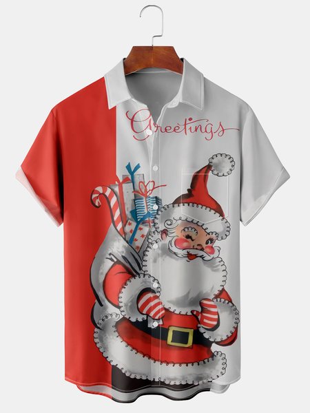 Men's Christmas Collection Casual Short Sleeve Shirt with Chest Pocket, Red, Short Sleeve Shirts
Men's Christmas Collection Casual Short Sleeve Shirt with Chest Pocket, Red, Short Sleeve Shirts