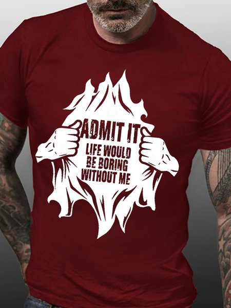 Mens Admit It Life Would Be Boring Without Me Funny Joke Saying Casual T-Shirt, Red, T-shirts
Mens Admit It Life Would Be Boring Without Me Funny Joke Saying Casual T-Shirt, Red, T-shirts