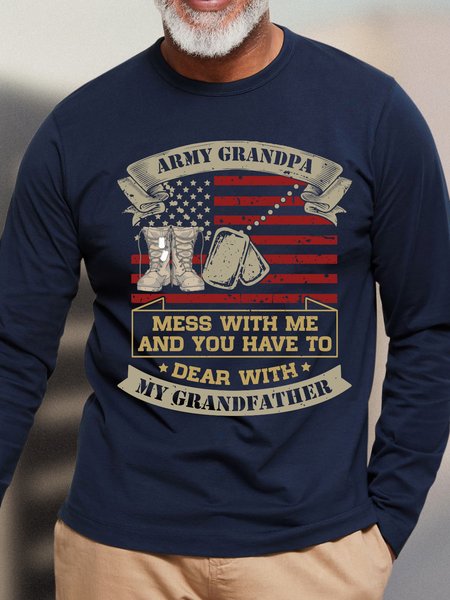 Mess With Me You Have To Dear With My Grandfather Men Long Sleeve T-Shirt, Dark blue, Long Sleeves
Mess With Me You Have To Dear With My Grandfather Men Long Sleeve T-Shirt, Dark blue, Long Sleeves