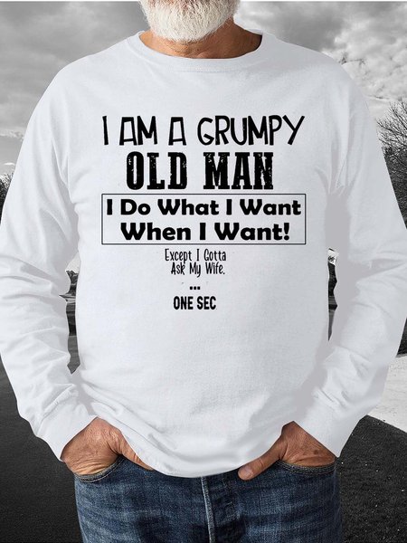 Men Old Grumpy What I Want Wife Letters Crew Neck Sweatshirt, White, Hoodies&Sweatshirts
Men Old Grumpy What I Want Wife Letters Crew Neck Sweatshirt, White, Hoodies&Sweatshirts