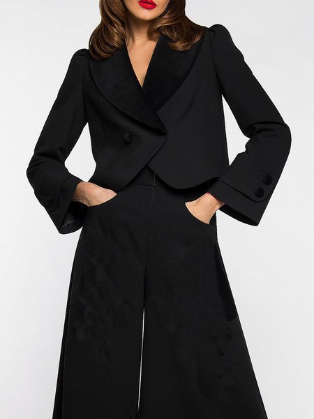 Women Plain Autumn Elegant Polyester Buttons Long sleeve Lapel Collar H-Line Regular Size Blazer, Black, Blazers
Women Plain Autumn Elegant Polyester Buttons Long sleeve Lapel Collar H-Line Regular Size Blazer, Black, Blazers