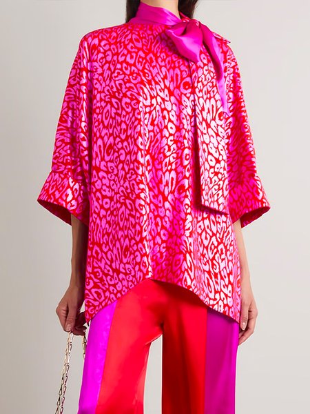 Leopard Autumn Elegant Satin Natural Regular Fit 1 * Top Pullover A-Line Blouse for Women, Rose red, Blouses and Shirts
Leopard Autumn Elegant Satin Natural Regular Fit 1 * Top Pullover A-Line Blouse for Women, Rose red, Blouses and Shirts